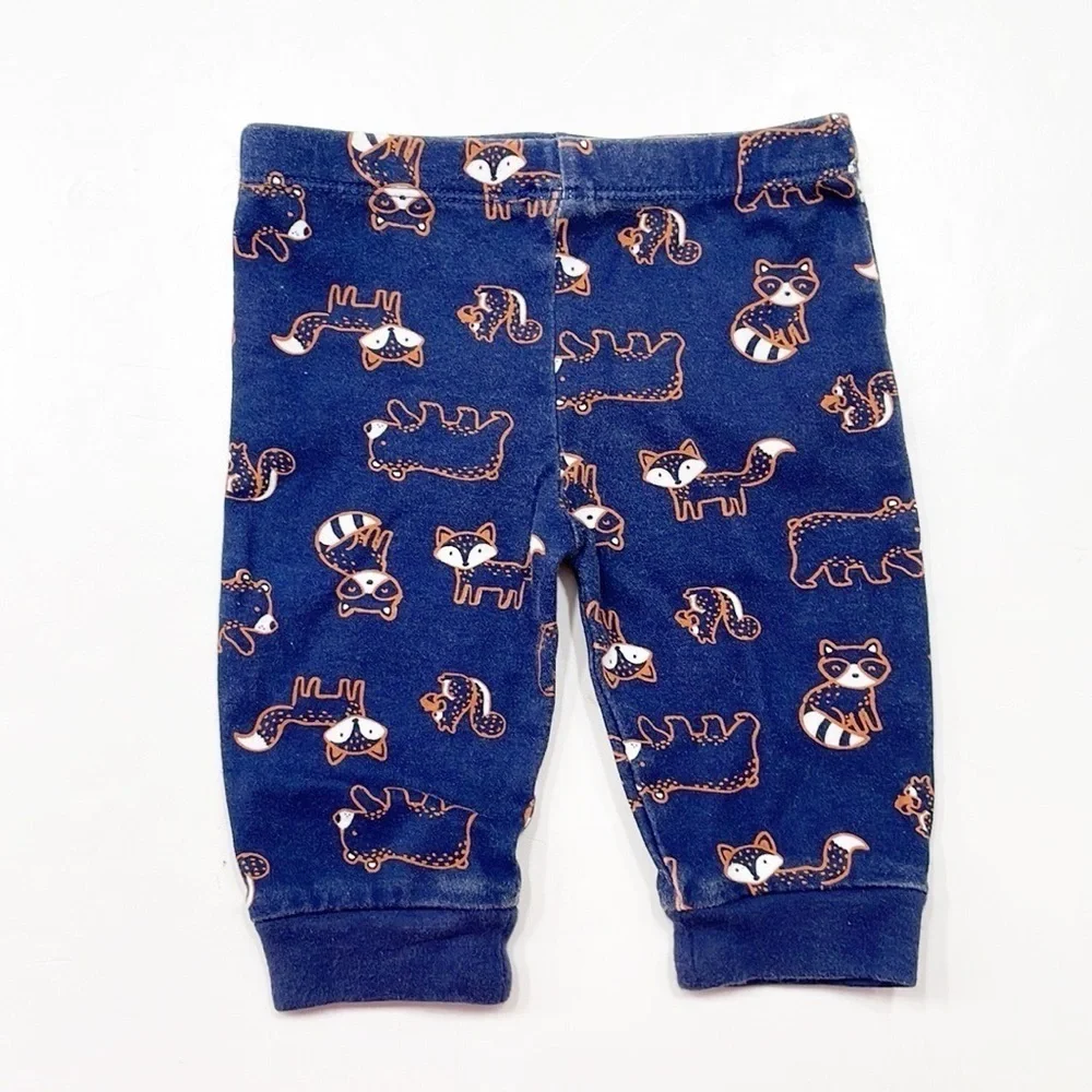 Forest animal print baby pants